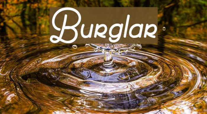 Burglar Font examples