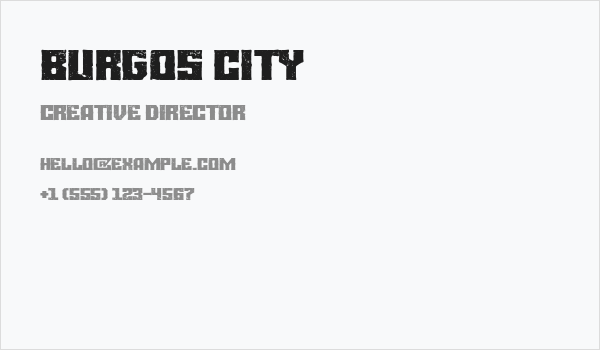 Burgos city Business Card