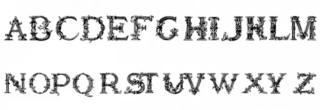 Burgoyne_Initials Schriftart Groß