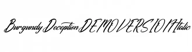 Burgundy Deception DEMO VERSION Italic Font