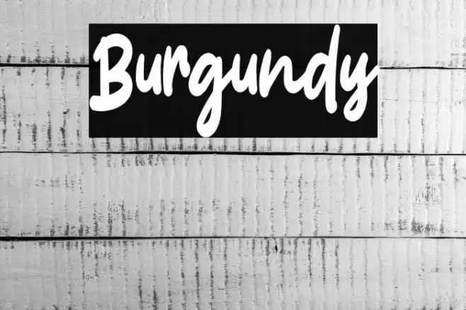 Burgundy Font examples