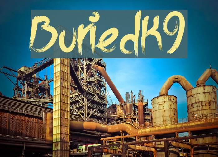 BuriedK9 Font examples