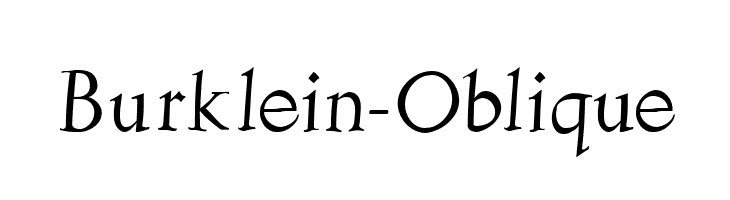 Burklein-Oblique Font