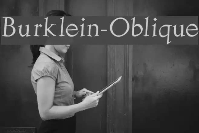 Burklein-Oblique Font examples