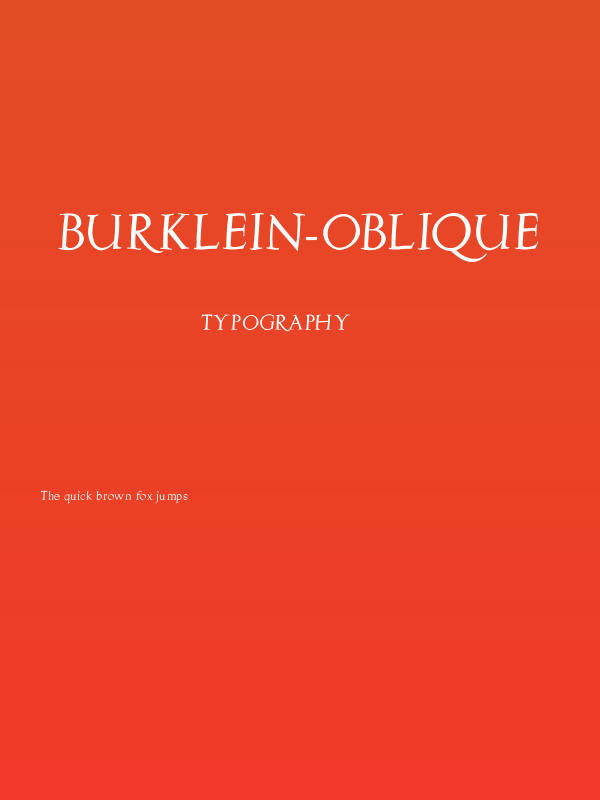 Burklein-Oblique Poster