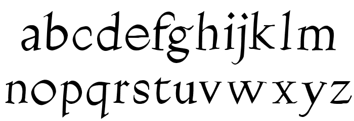 Burklein-Oblique Font LOWERCASE