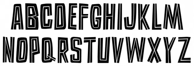Burlesk Inline Шрифта ВЕРХНИЙ