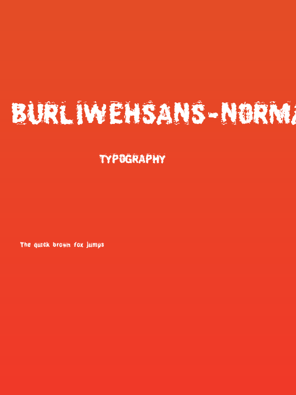 BurliwehSans-Normal Poster