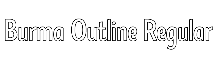 Burma Outline Regular  フリーフォントのダウンロード