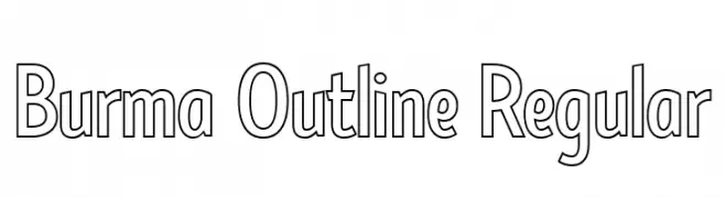 Burma Outline Regular  Fuentes Gratis Descargar