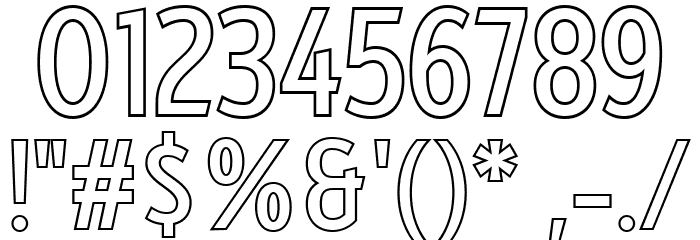 Burma Outline Regular Font OTHER CHARS