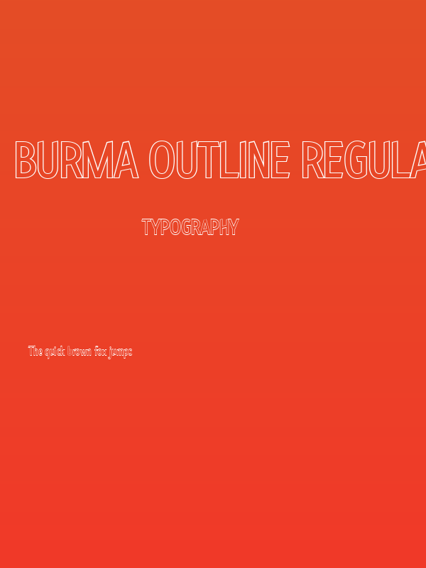 Burma Outline Regular Poster