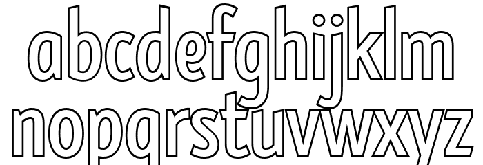 Burma Outline Regular Font LOWERCASE