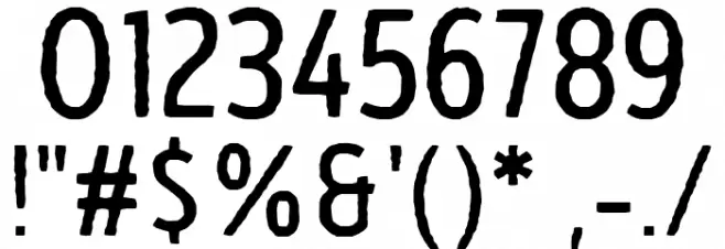 Burma Rough Regular 2 Font OTHER CHARS
