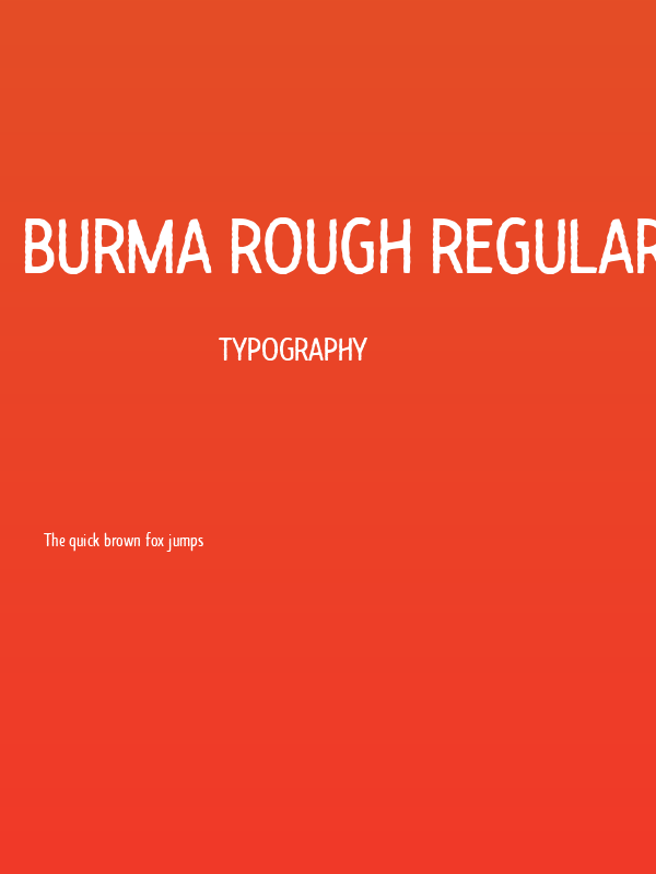 Burma Rough Regular 2 Poster