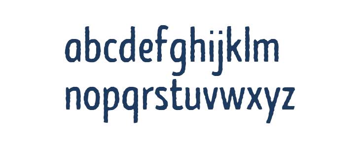 Burma Rough Regular 2 Lowercase