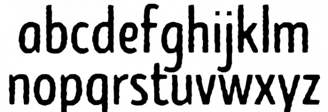 Burma Rough Regular 2 Font LOWERCASE