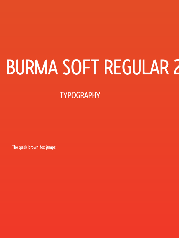 Burma Soft Regular 2 Poster