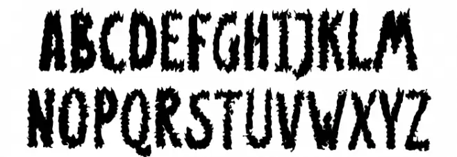 Burn House Schriftart Groß