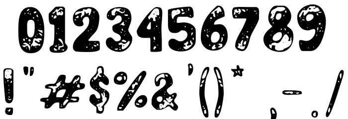 Burn Wood Font OTHER CHARS