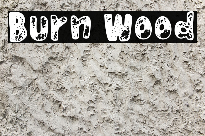 Burn Wood Font examples