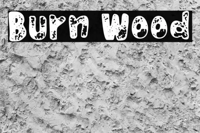 Burn Wood Font examples