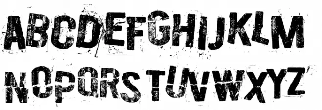 Burn out, fade away Schriftart Groß