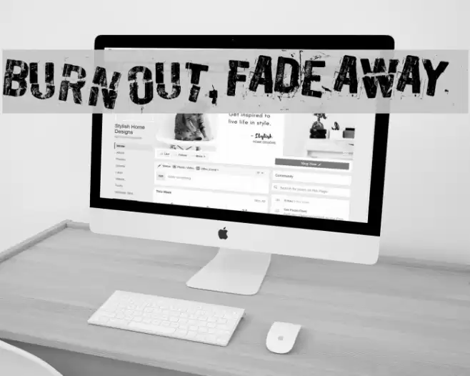 Burn out, fade away Font examples