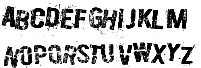 Burn out, fade away Font LOWERCASE