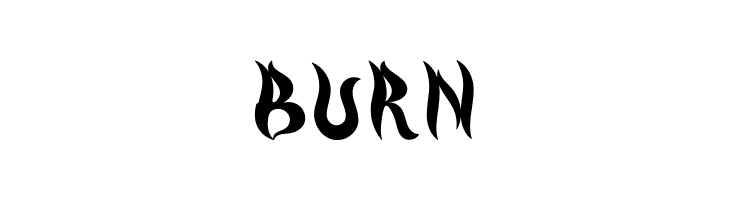 Burn  フリーフォントのダウンロード