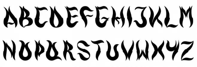 Burn Шрифта ВЕРХНИЙ