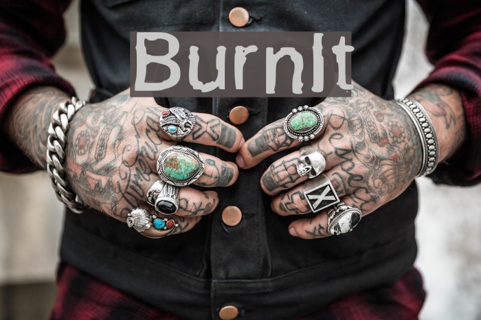 BurnIt Font examples