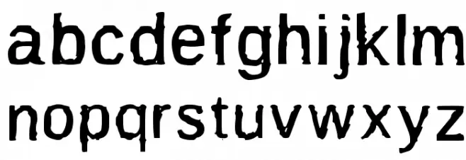 BurnIt फ़ॉन्ट लोअरकेस