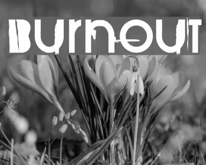 BurnOut Font examples