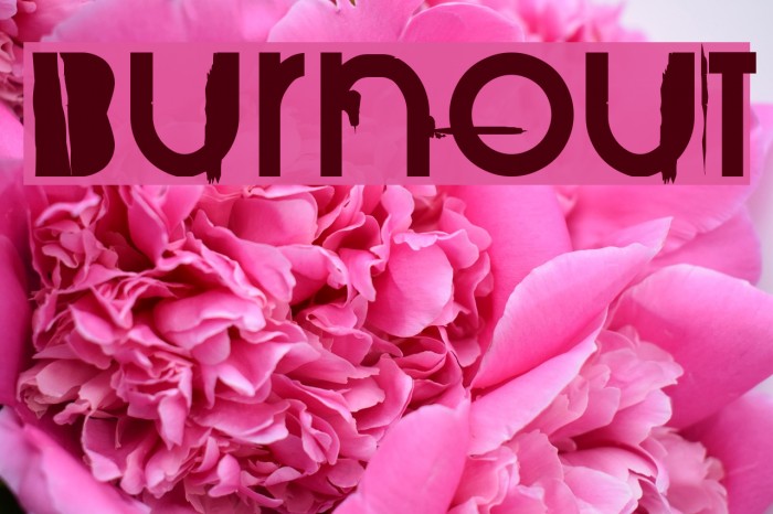 BurnOut Font examples