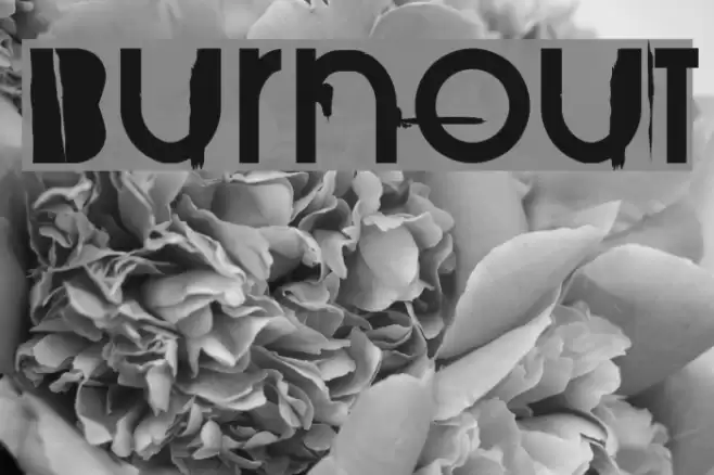 BurnOut Font examples