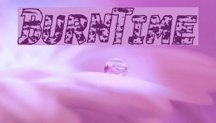 BurnTime Font examples