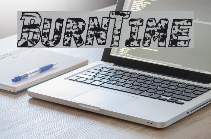 BurnTime Font examples
