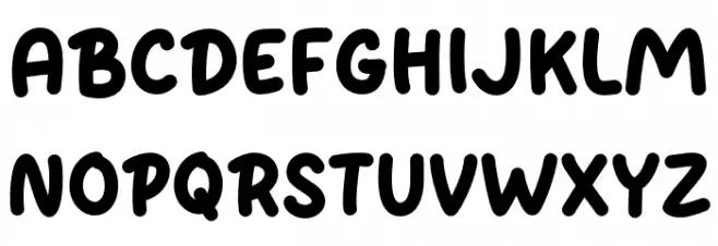 Burndown Schriftart Groß