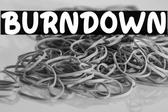 Burndown Font examples