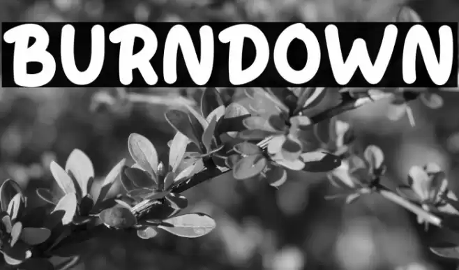 Burndown Font examples