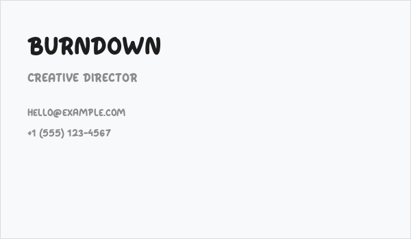 Burndown Business Card