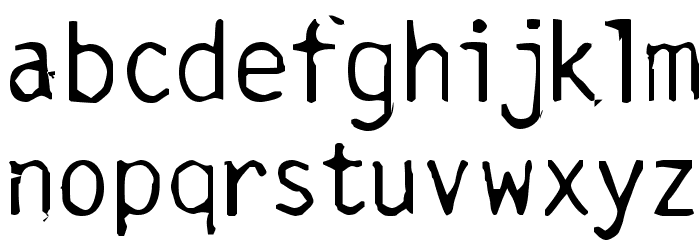 Burned-Gothic Font LOWERCASE