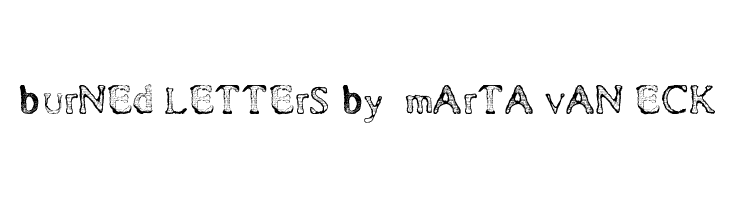 Burned Letters by Marta van Eck Font