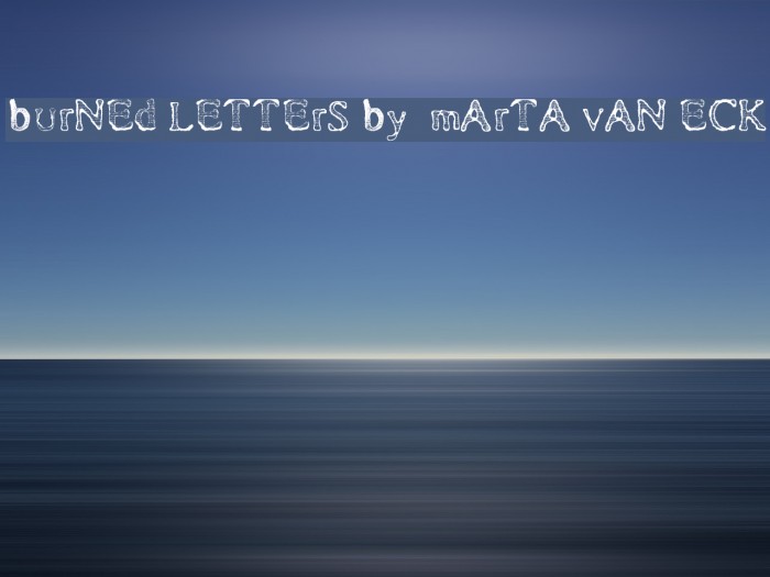 Burned Letters by Marta van Eck Font examples