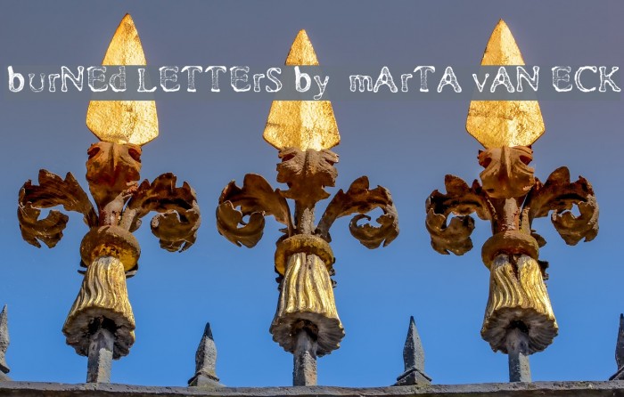 Burned Letters by Marta van Eck Font examples