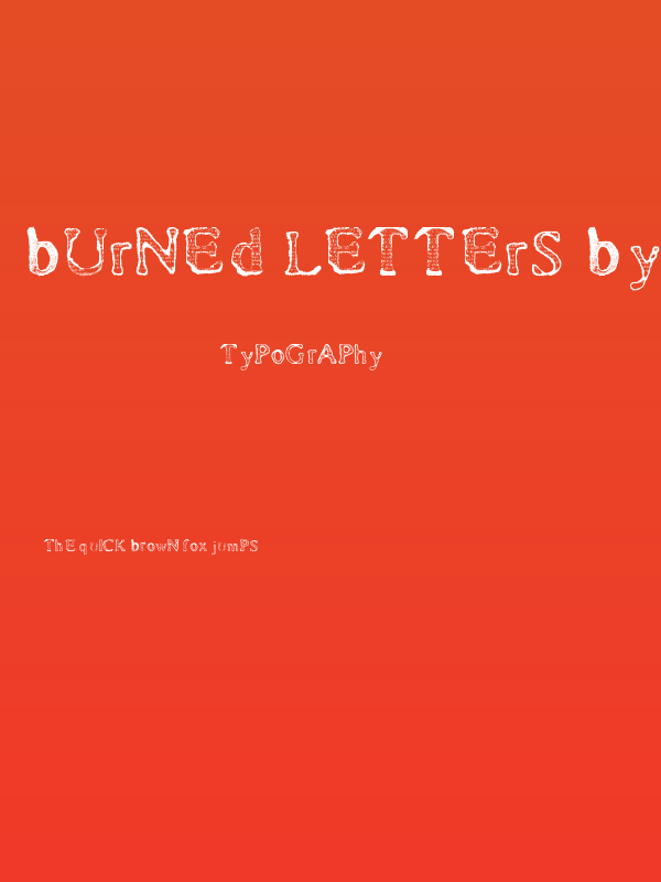 Burned Letters by  Marta van Eck Poster