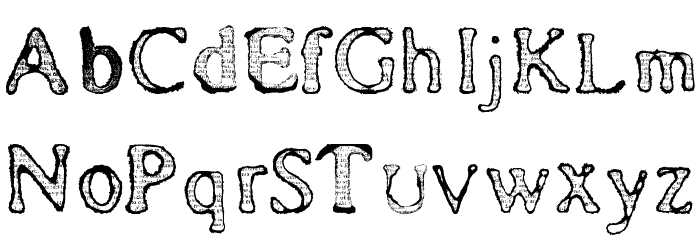 Burned Letters by Marta van Eck Font LOWERCASE