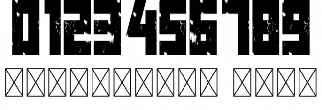 Burned Font OTHER CHARS