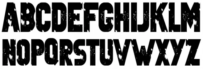 Burned Шрифта ВЕРХНИЙ